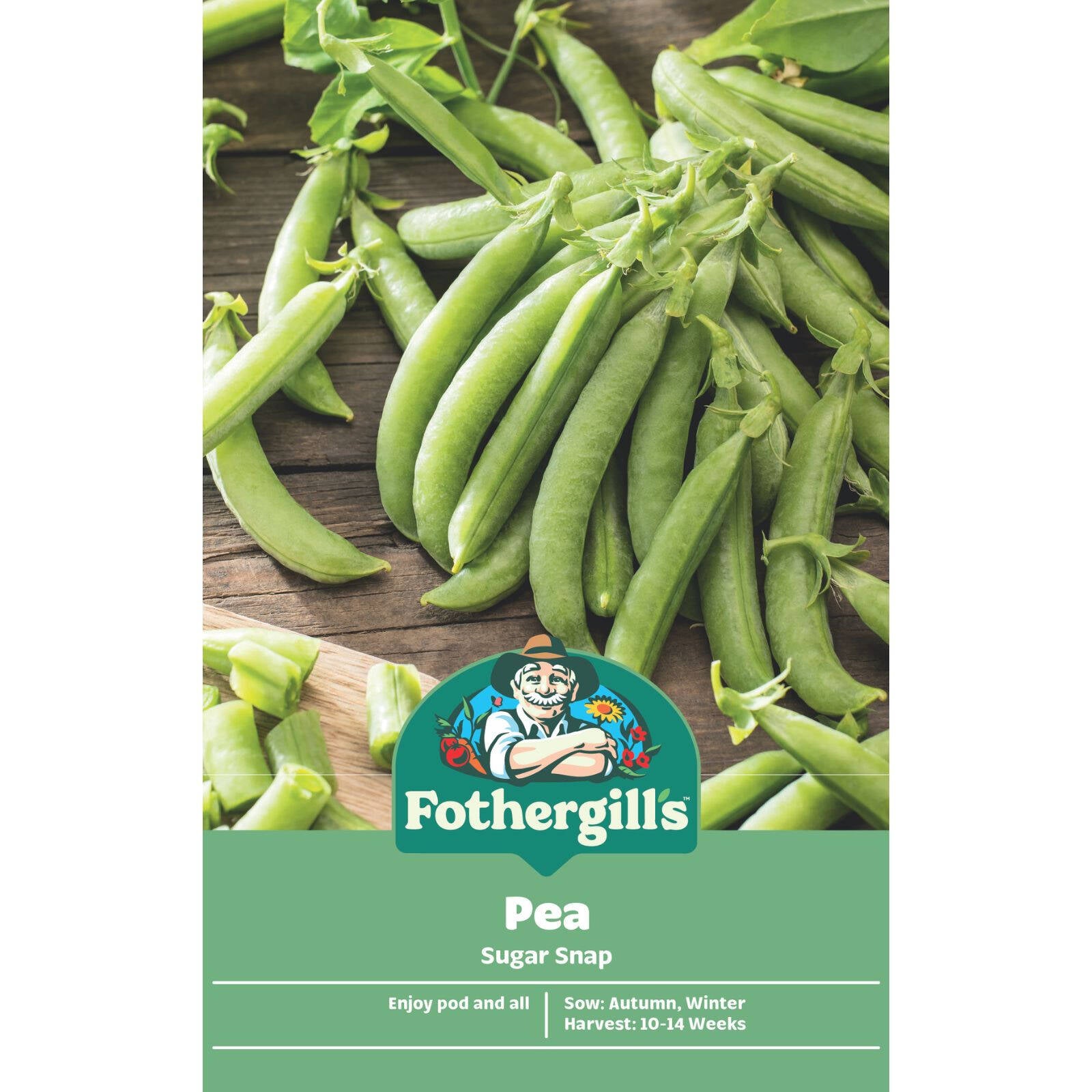Mr Fothergill's Sugar Snap Pea Seeds - Sweet Edible-Pod Climbing Variety