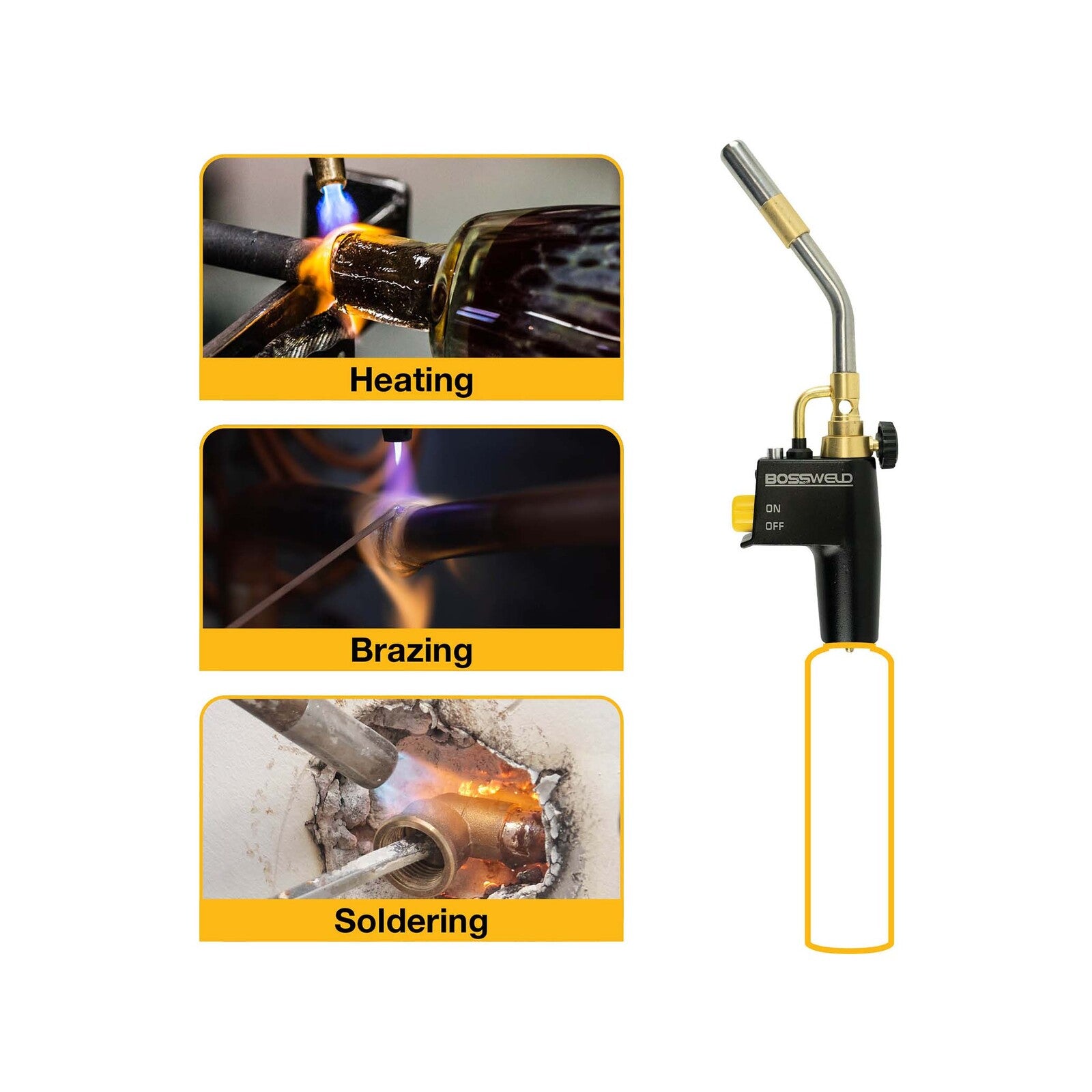 Bossweld Adjustable MAP Pro-Torch Black 400116