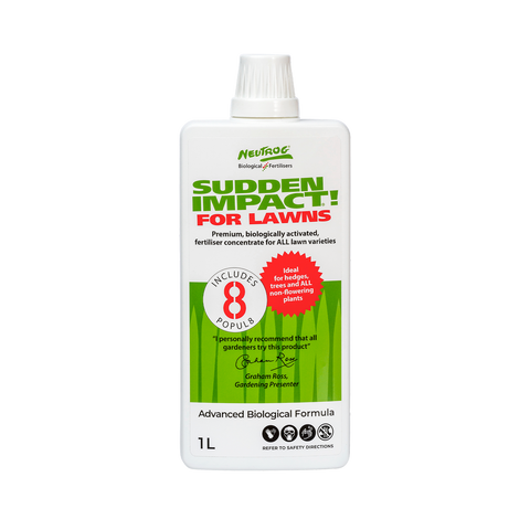Neutrog Sudden Impact for Lawns Liquid Concentrate 1L - Dark Brown - Healthy Soil - SuperSaverAU - view 1