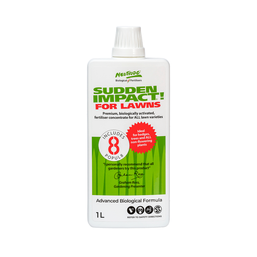 Neutrog Sudden Impact for Lawns Liquid Concentrate 1L - Dark Brown - Healthy Soil - SuperSaverAU - view 1