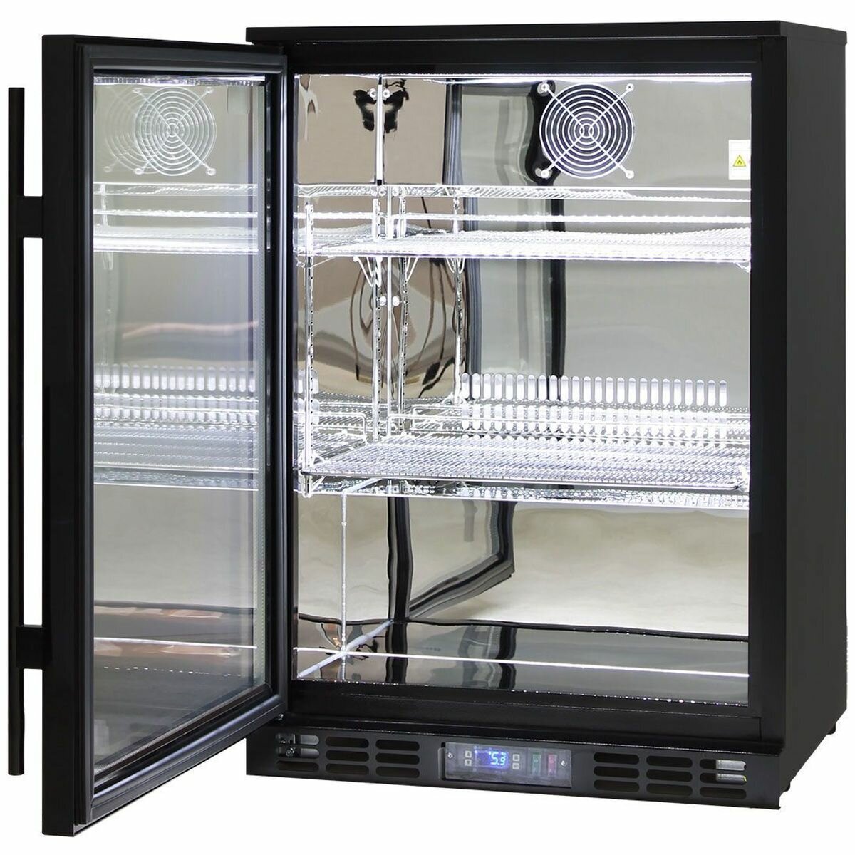 Rhino 129L Bar Fridge - Black, Left Hinge, Energy Star 10, Lockable Door - SG1L-B