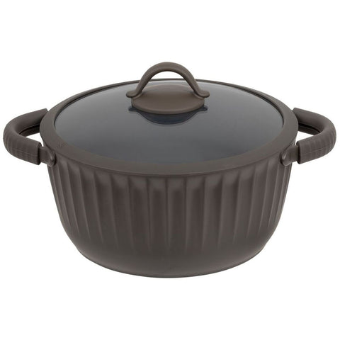Resto Ascella 24cm Non-Stick Casserole Pot with Lid - 4.6L, Recycled Aluminium, Induction - RE94003