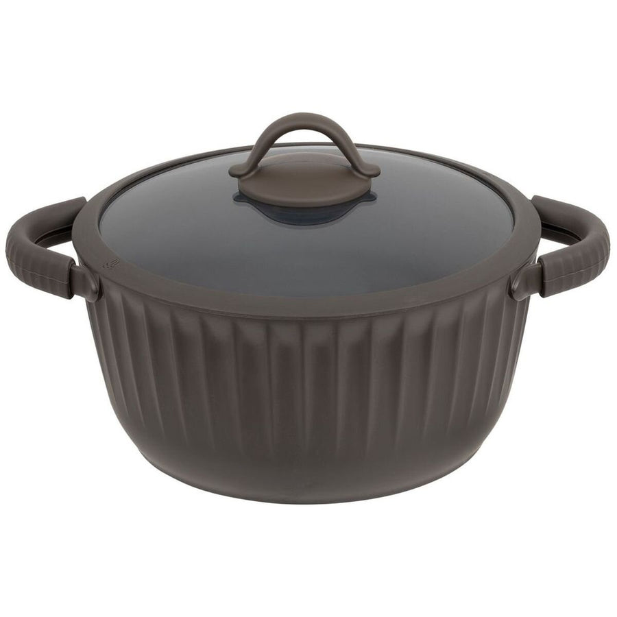 Resto Ascella 24cm Non-Stick Casserole Pot with Lid - 4.6L, Recycled Aluminium, Induction - RE94003