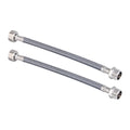 Enduraseal 250mm Silver Flexible Braided Extension Water Connector 2 Pack - Durable - Rust Resistant - SuperSaverAU - view 1