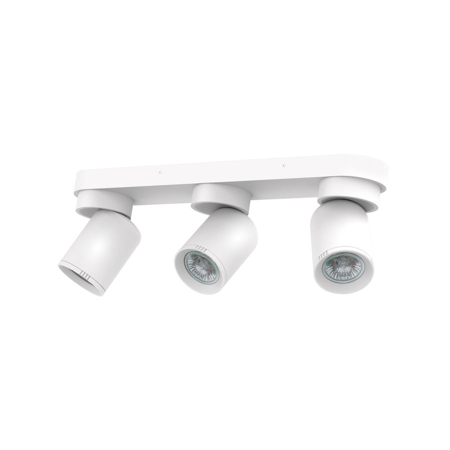 Click 3 Head Adjustable GU10 Spotlight - 1400mm x 132mm x 73mm - Matte White - SuperSaverAU - view 1