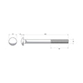 Zenith Hot Dip Galvanised M16 x 200mm Cup Head Bolts Nuts 12 Pack - SuperSaverAU - view 3