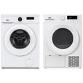 Mykin 6kg Front Load Washer and 8kg Heat Pump Dryer Package - White - Not Stackable - MFLW600WMHPD800W
