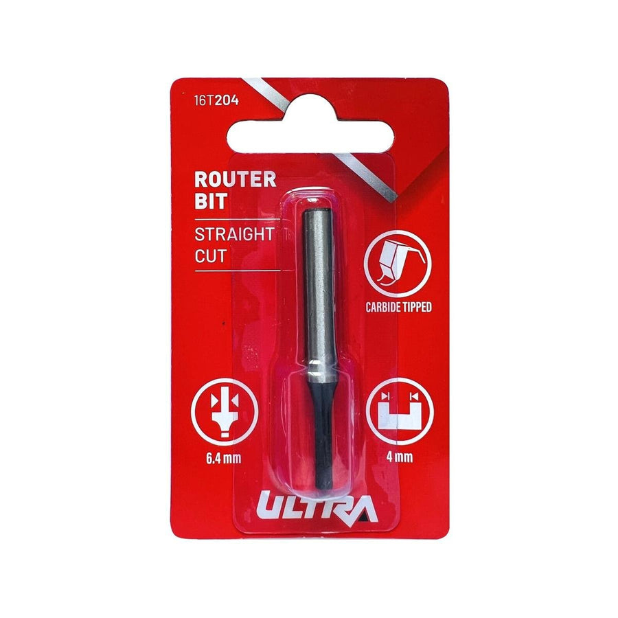 Ultra Router Bit - Straight 4mm - Tungsten Carbide - Durable - SuperSaverAU - view 1