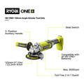 Ryobi 18V ONE+ Angle Grinder Tool Only - 125mm - 9000rpm - Cordless - SuperSaverAU - view 2
