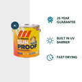 Taubmans 4L White Gloss Sunproof Exterior Paint - UV Protection - Self-Priming - SuperSaverAU - view 2