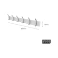 Mode Perma Products Hat And Coat Rack 6 Brushed Nickel Hooks White - SuperSaverAU - view 3