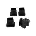 Surface Gard 16mm Black Square Plastic Chair Tips 4 Pack - Floor Protection - SuperSaverAU - view 1