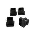 Surface Gard 16mm Black Square Internal Plastic Chair Tip - 4 Pack