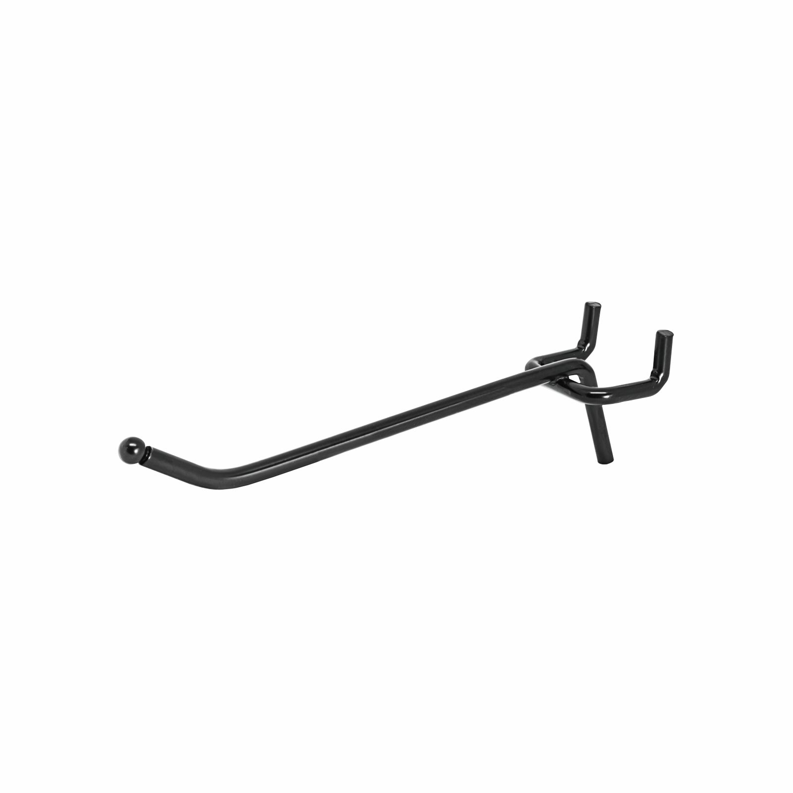 Pinnacle 20 Pack Gloss Black Steel Medium Single Prong Pegboard Hook