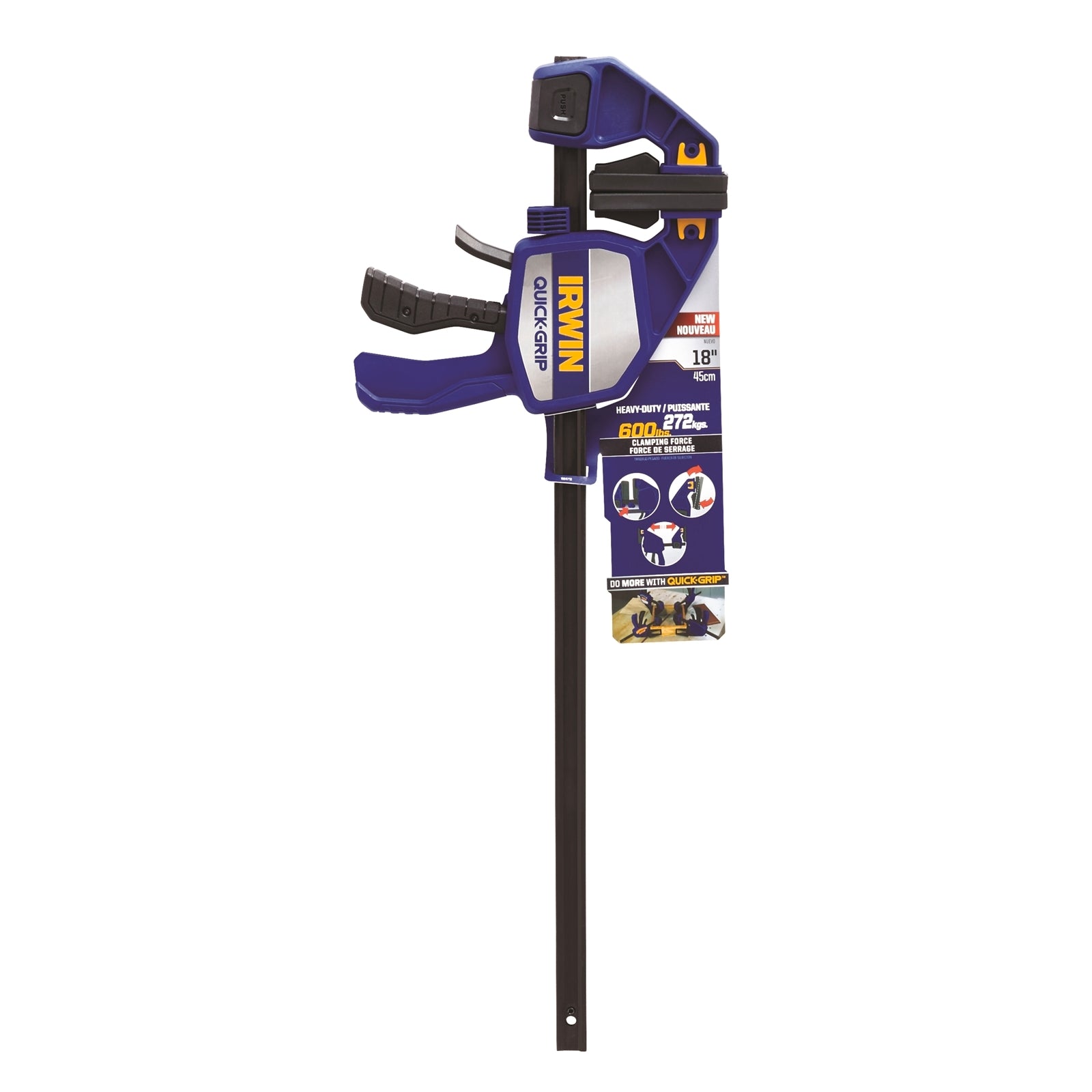 Irwin 455mm Heavy Duty Quick-Grip Bar Clamp One-Handed Steel 272kg