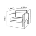 Mojo Single Lounge Chair Cover - Premium Outdoor Protection - 850mm x 750mm x 950mm - SuperSaverAU - view 3