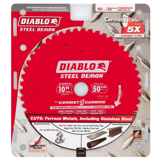 Diablo 254mm Circular Saw Blade - Steel - 50 Teeth - Durable Cuts
