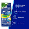 Selleys Complete Clean Biodegradable Disinfectant Wipes 110 Pack - 85mm x 190mm - Antibacterial - SuperSaverAU - view 3