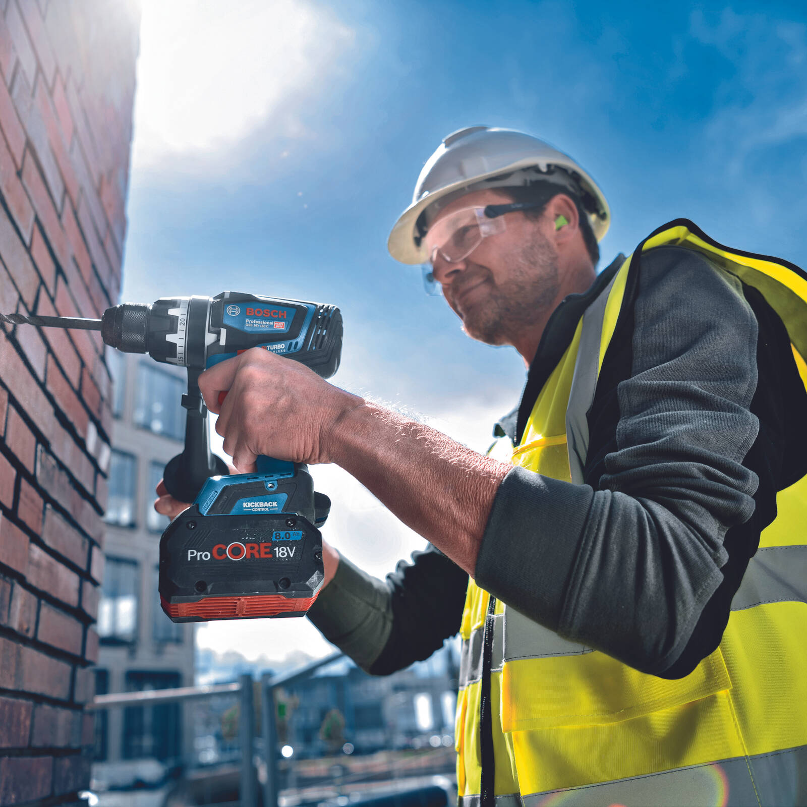 Bosch Professional 18V Brushless 150Nm Hammer Drill GSB 18V-150 C - Skin Only