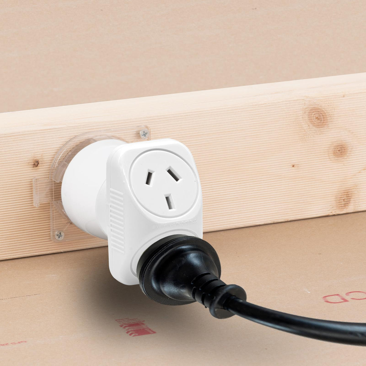 Click White Triangular Double Adaptor 2 Outlet CLKDA08