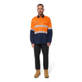 Citeco Hi Vis Taped Long Sleeve Shirt Orange/Navy Size 2XL - 100% Cotton