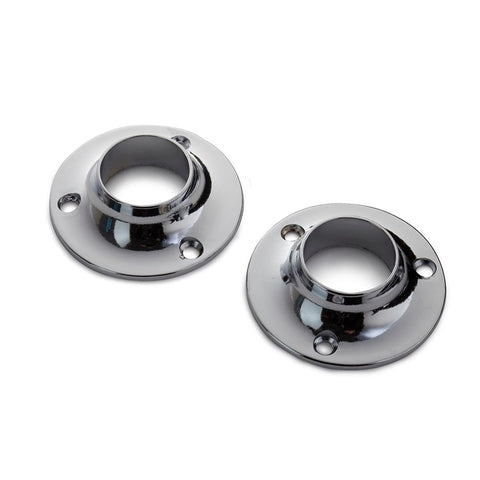 Sandleford 25mm Chrome Round Flange 2 Pack - Zinc Alloy - Chrome Plated - SuperSaverAU - view 1