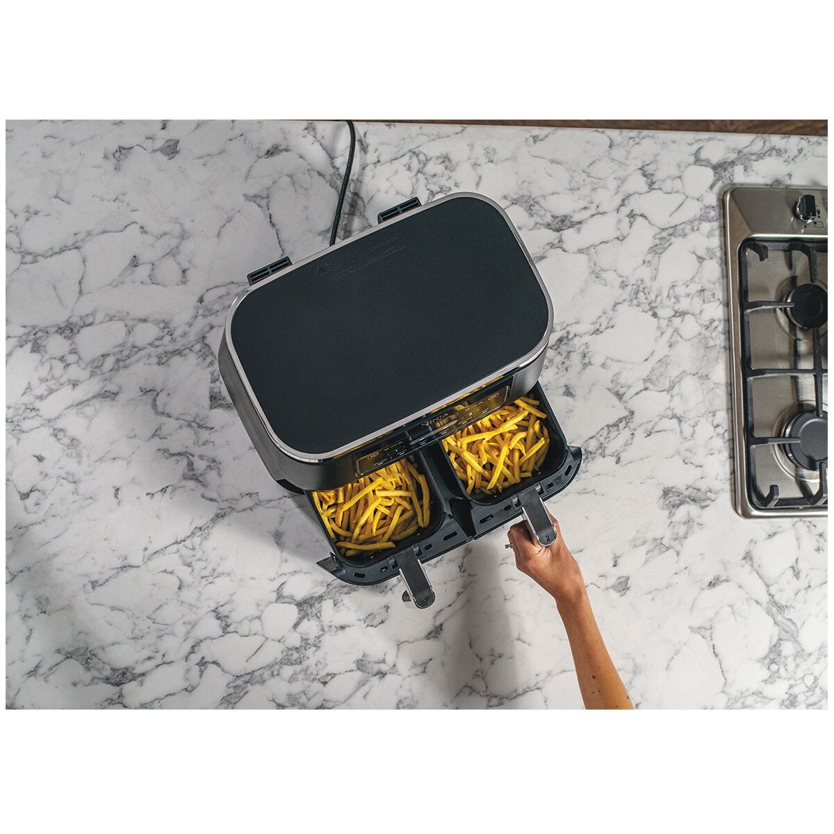 Ninja Foodi Dual Zone Air Fryer 7.6L - Granite Grey - Smart Finish, Match Cook, Six Functions - AF300