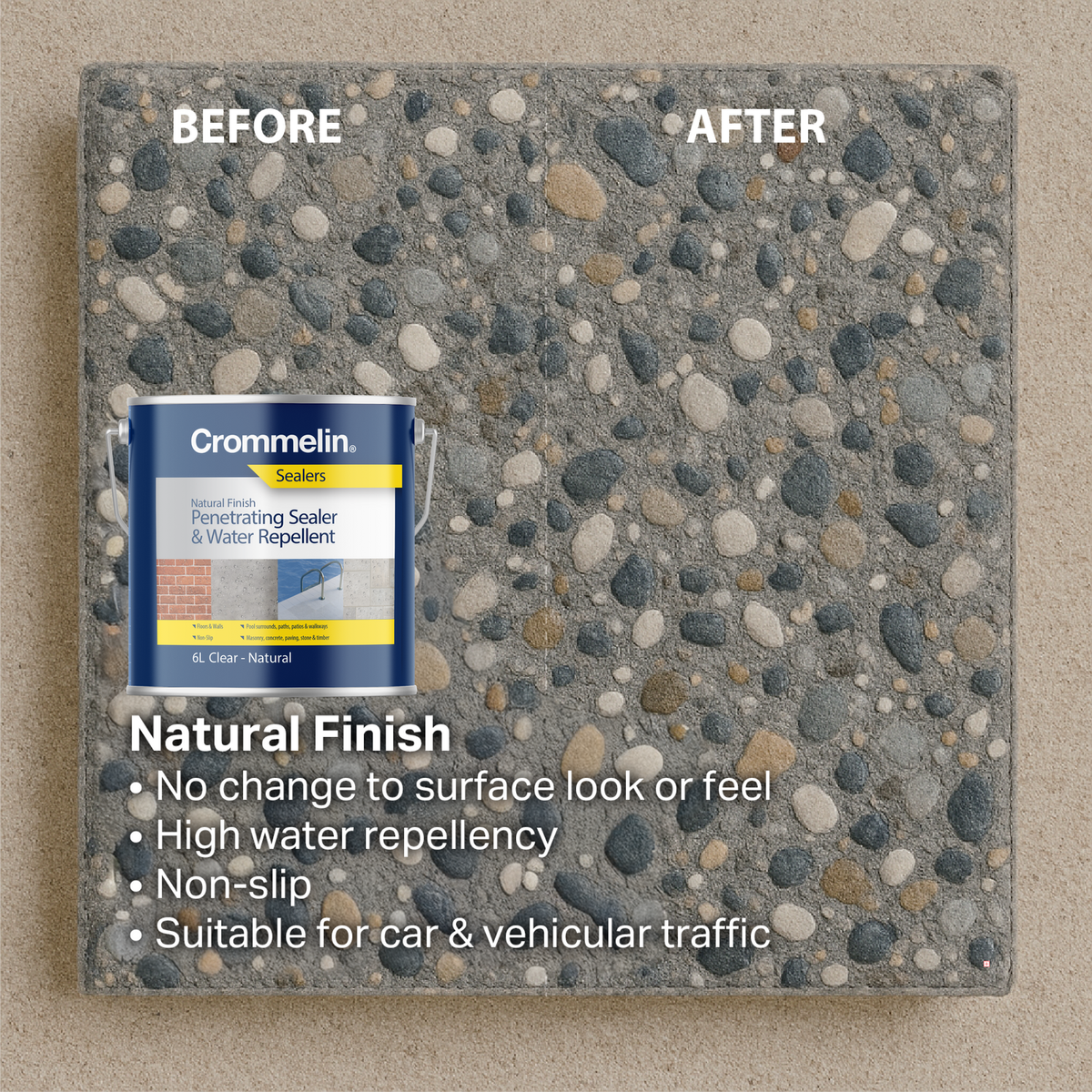 Crommelin Natural Finish Penetrating Sealer - 300g Water Repellent Sprayable - Clear - Mould Resistant - SuperSaverAU - view 5
