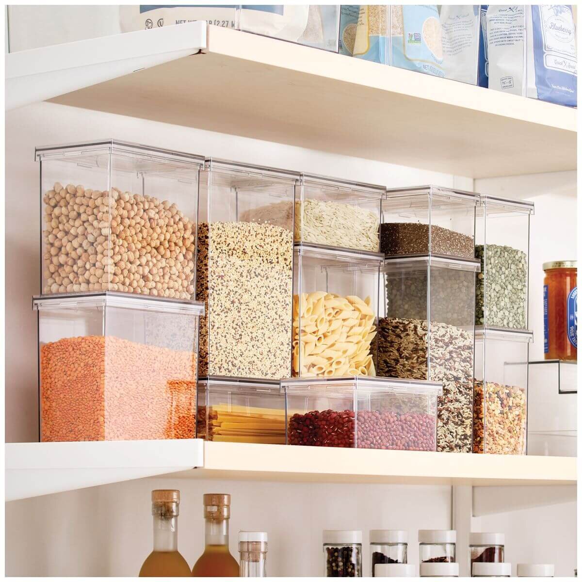 The Container Store 10 piece pantry pack 1 - Modular airtight canisters - Clear PET - VTCS-PANTRY-P1