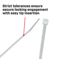 Crescent Cable Ties - 200 x 4.6mm - Natural - 25 Pack - Nylon - Self-Locking - SuperSaverAU - view 5