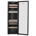 LeCavist 140 Bottle Triple Zone Wine Cabinet 282L - Stainless Steel, Triple Glazed Door - LEK1403ZPVX