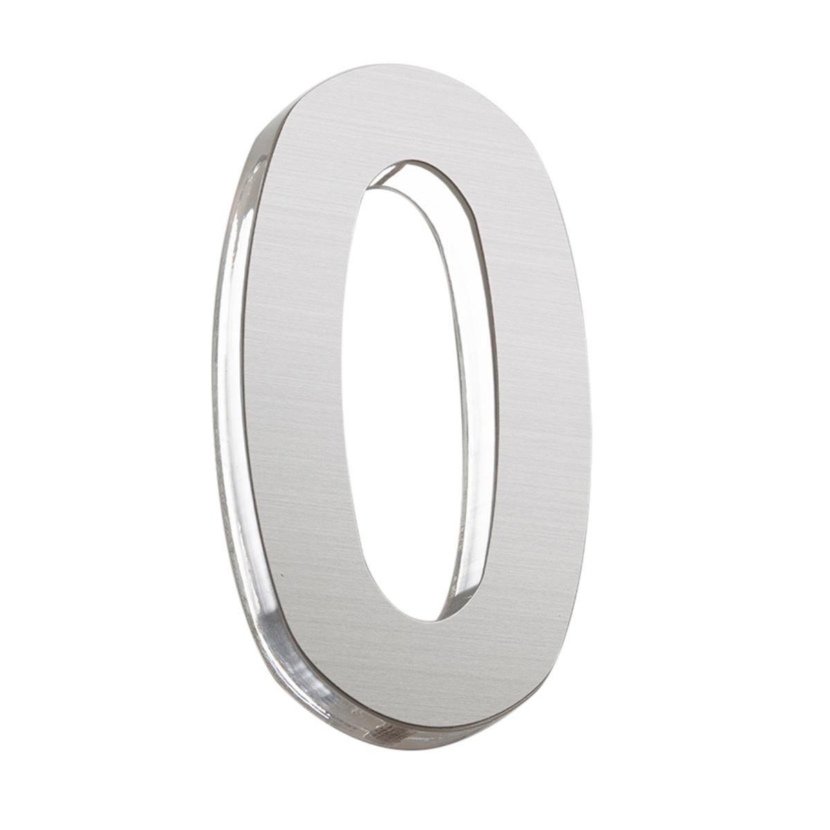 Sandleford 120mm Stainless Steel House Number 0 - Silver - UV Resistant - SuperSaverAU - view 1