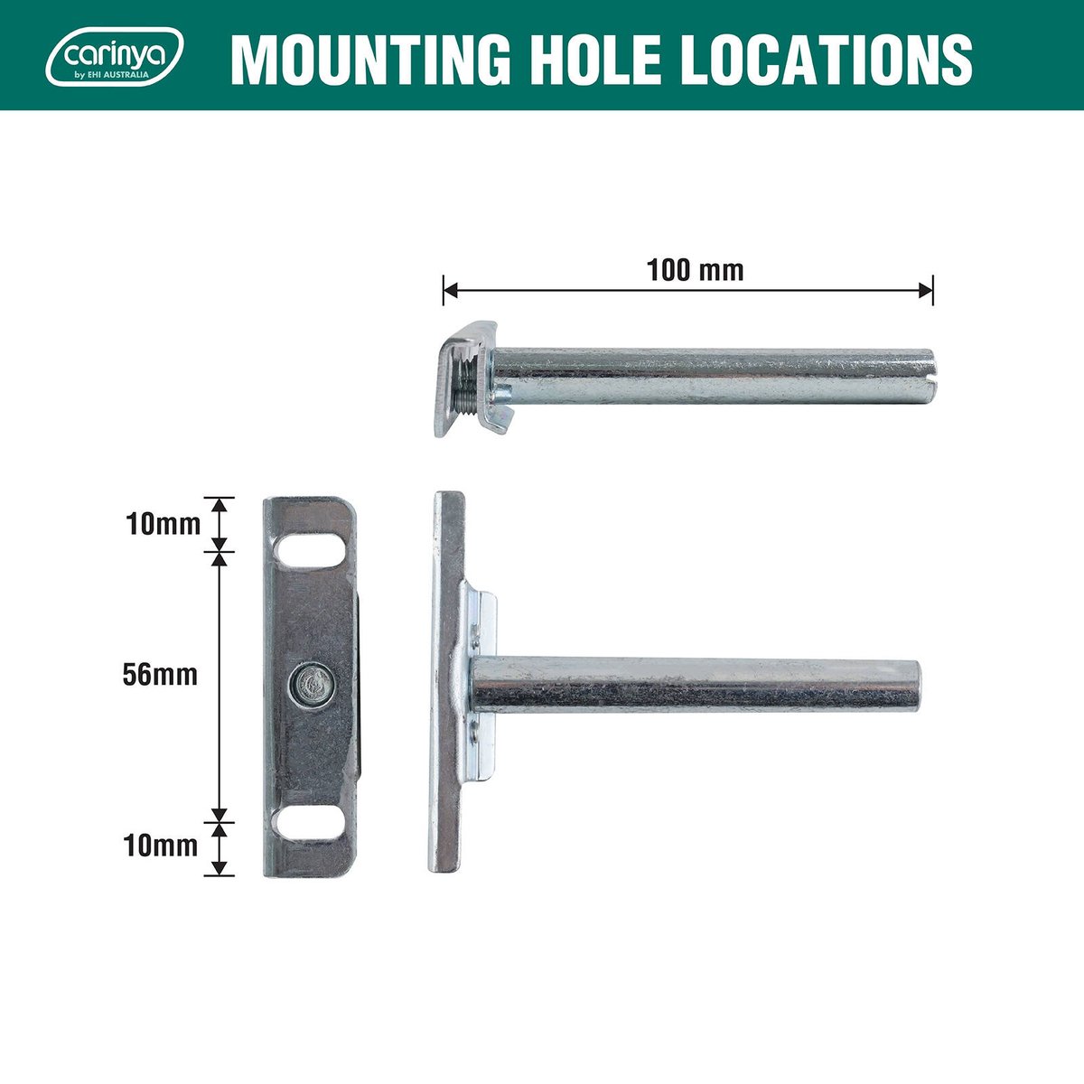 Carinya Zinc Plated Hidden Floating Shelf Bracket 100x76mm Durable - SuperSaverAU - view 4