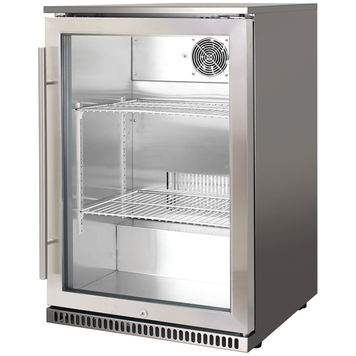 Omega 118L Outdoor Beverage Centre - Stainless Steel, Heated Triple Glazed Door, IPX4 Rated - OBF118