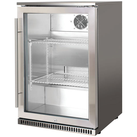 Omega 118L Outdoor Beverage Centre - Stainless Steel, Heated Triple Glazed Door, IPX4 Rated - OBF118
