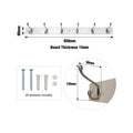 Adoored 6 Hook White Board Deco Hook Rack MDF - Satin Chrome