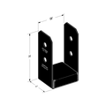 Simpson Strong Tie Post Base - 90 x 90mm - Black - 25mm Standoff Height - SuperSaverAU - view 2