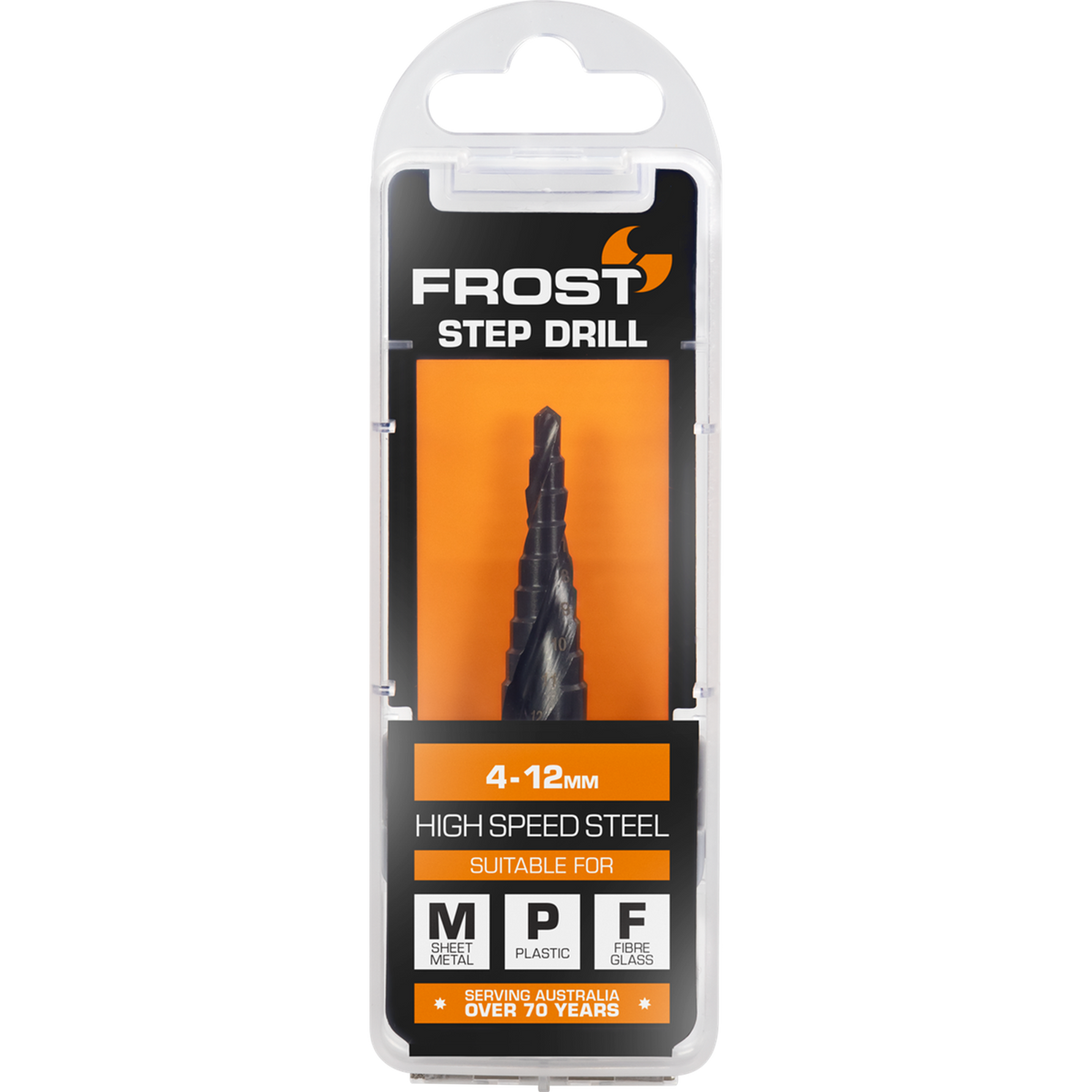 Frost 4-12mm HSS Step Drill Orange