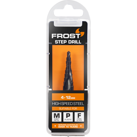 Frost 4 HSS Step Drill - 12mm - High-Speed Steel - Precision Drilling - SuperSaverAU - view 1