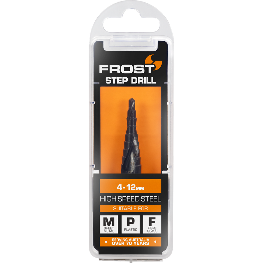 Frost 4 HSS Step Drill - 12mm - High-Speed Steel - Precision Drilling - SuperSaverAU - view 1