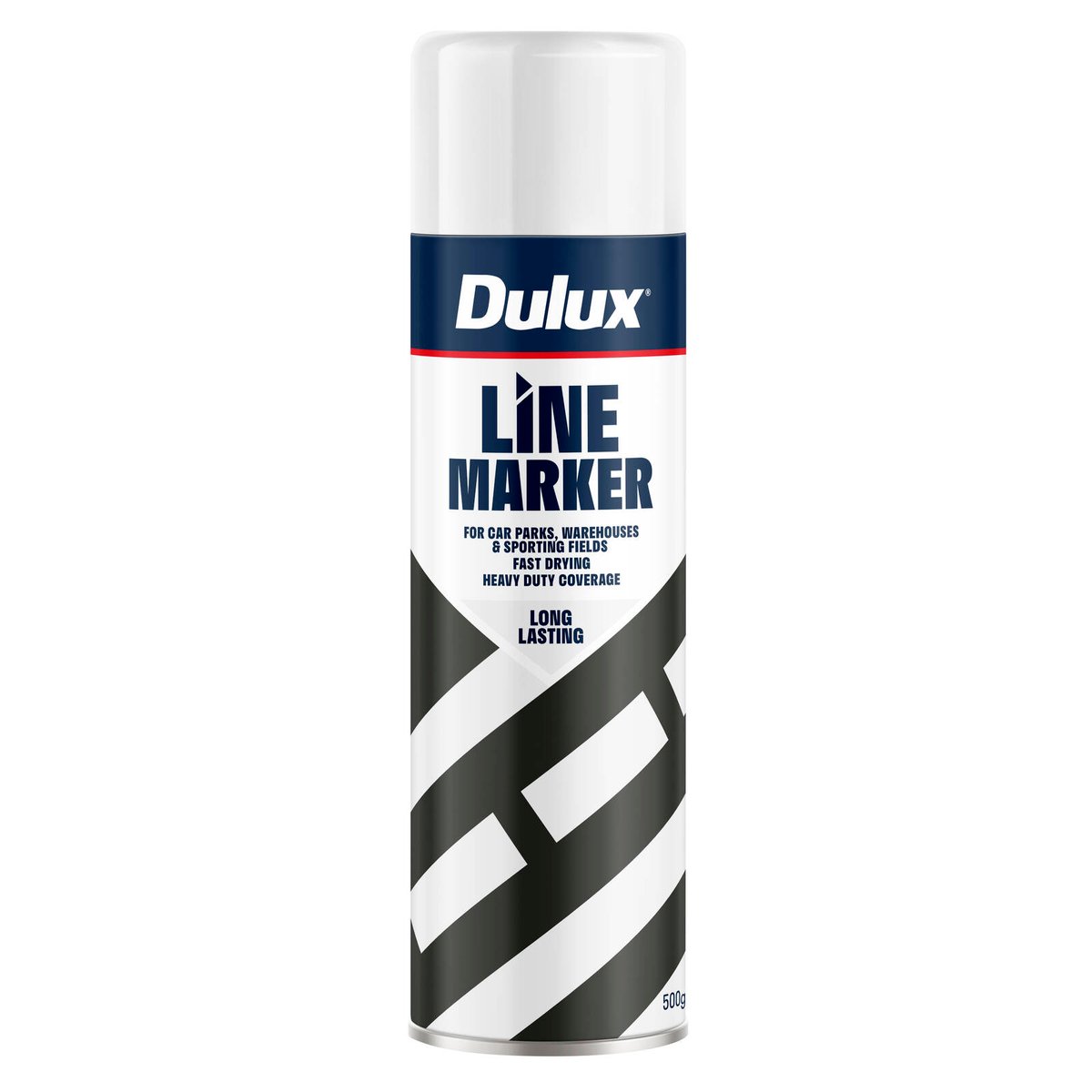 Dulux 500g White Spray Line Marker - 500g - Durable for Asphalt & Concrete - SuperSaverAU - view 1