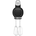 Smeg 50s Retro Style Hand Mixer - 250W, 9 Speeds Plus Turbo, Backlit LED Display, Black - HMF01BLAU