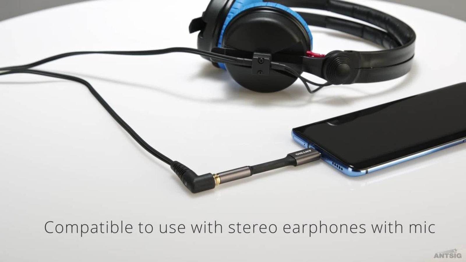 Antsig 1m USB-C to 3.5mm Aux Male Cable