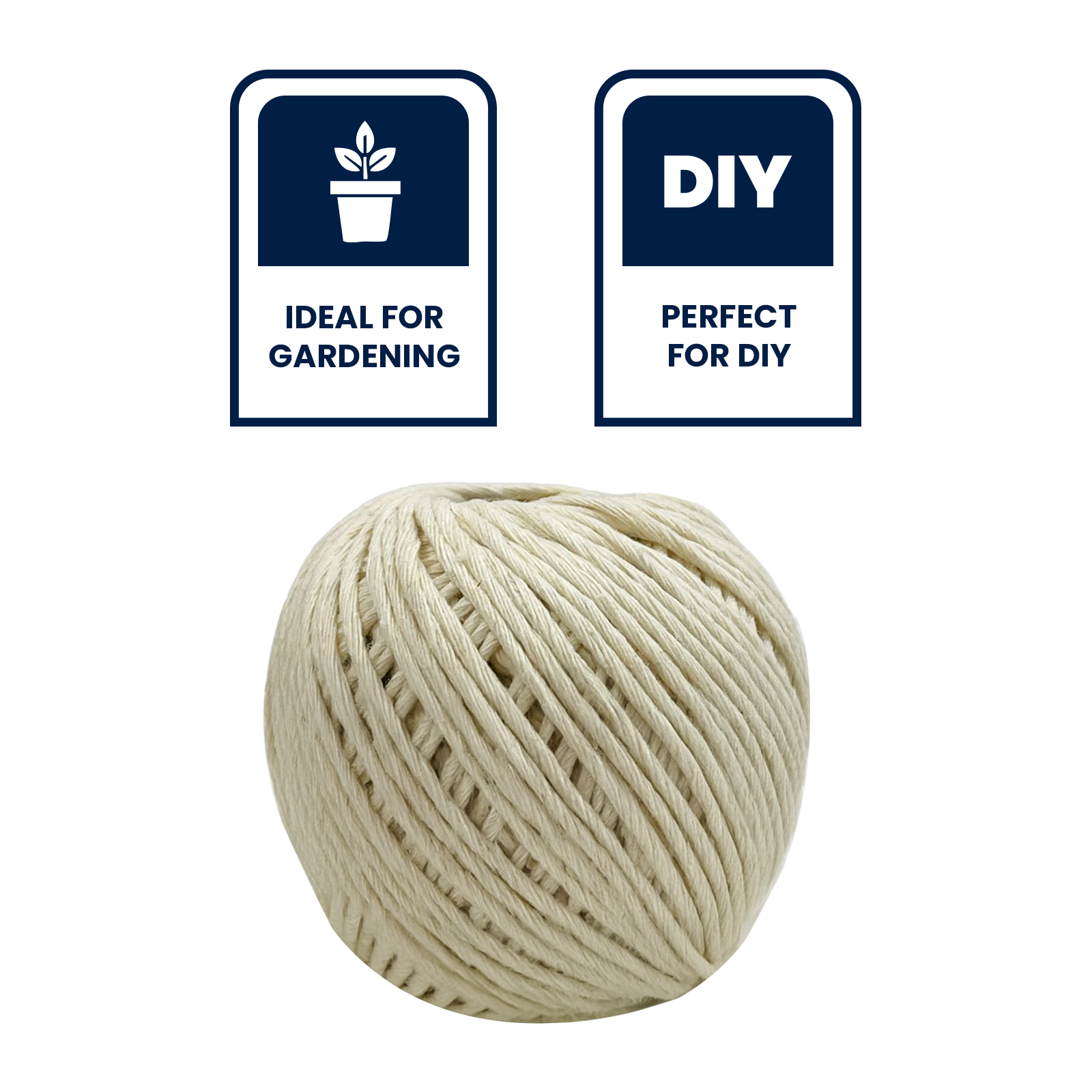 Grunt 75m Cotton Shop Twine, Natural Fibre, Weather Resistant