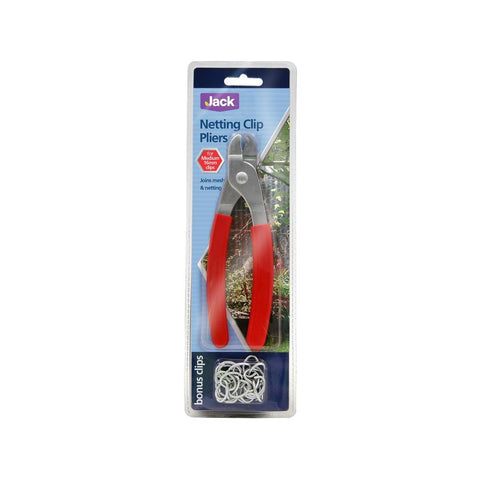 Jack Red Netting Clip Pliers - Steel Rubber - Easy Grip - Bonus Clips - SuperSaverAU - view 1