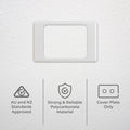 DETA 6000 Series Wallplate Cover, White Polycarbonate, 115mm x 75mm, Indoor