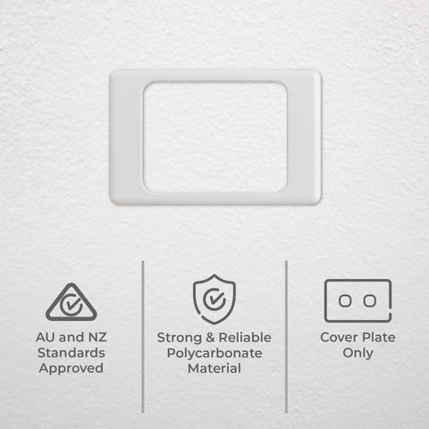 DETA 6000 Series Wallplate Cover, White Polycarbonate, 115mm x 75mm, Indoor