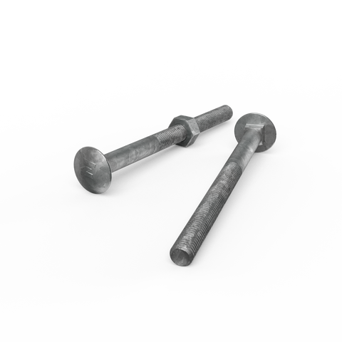 Zenith M10 x 130mm Hot Dip Galvanised Cup Head Bolts Nuts Each - SuperSaverAU - view 1