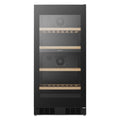 Hisense 108 Bottle Dual Zone Wine Cabinet - Black Glass - Triple Glazed - Frost Free - HRWC108B