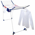 Leifheit Pegasus 200 Solid Deluxe Mobile Clothes Rack - 20m Drying Length, Two Rollers, White - L81517